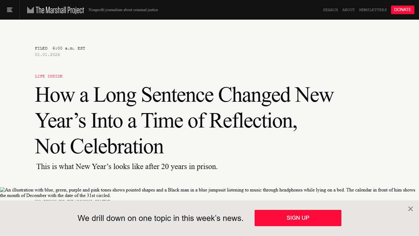 New Year’s in Prison is Different, Especially with a Long Sentence The Marshall Project